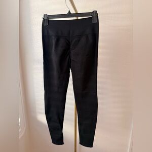 Black High Waist Seamless Leggings Size Medium – Stretch Activewear/Pants